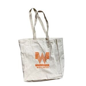 Brand New Whataburger Wellness Oatmeal Canvas Shoulder Tote Bag